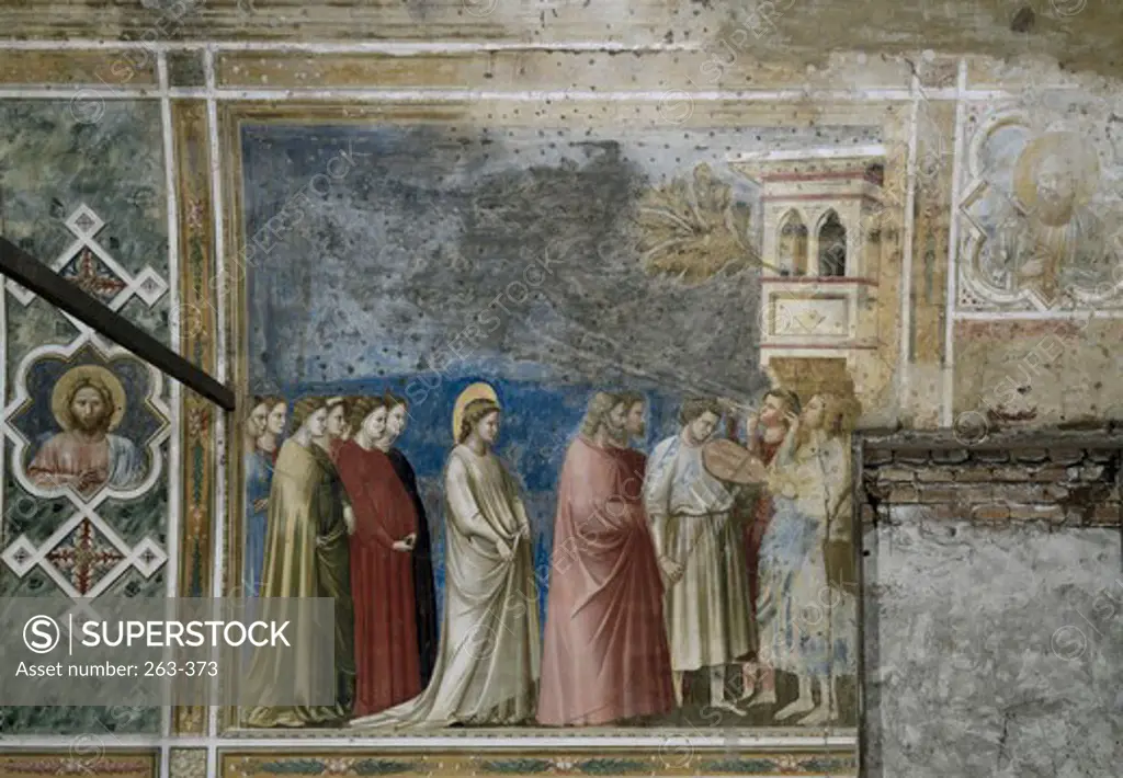 The Virgin's Wedding Procession Giotto di Bondone (1266-1337 Florentine) Arena Chapel, Cappella Degli Scrovegni, Padua, Italy 