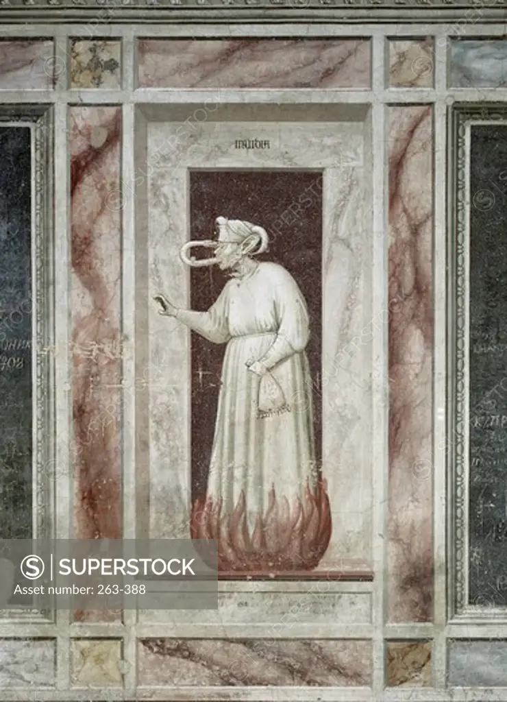 Envy 1303-1305 Giotto (ca. 1266-1337 Italian) Fresco Capella degli Scrovegni, Padua, Italy