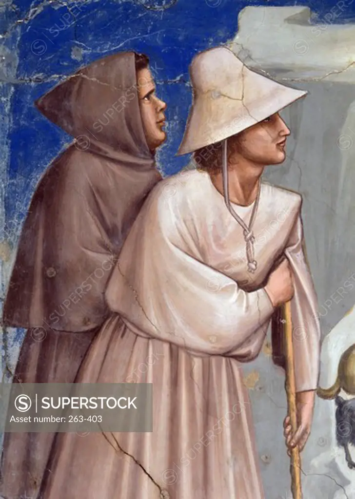Joseph's Dream - Detail #2 Giotto (ca.1266-1337 Italian) Fresco Capella Scrovegni, Padua, Italy