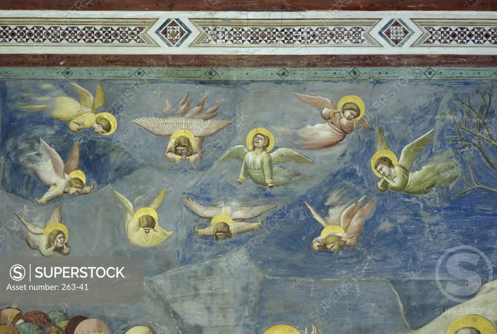 The Lamentation  (Detail)  Giotto di Bondone (c. 1266-1337/ Florentine) Fresco   Arena Chapel, Cappella degli Scrovegni, Padua 