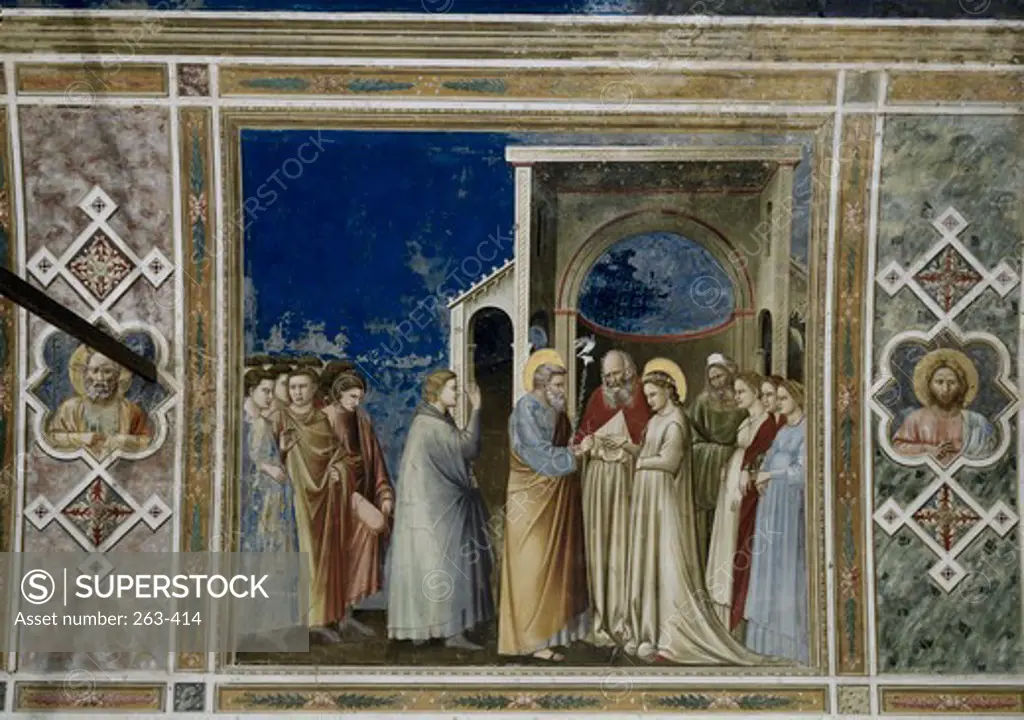 The Marriage of the Virgin 1303-05 Giotto (ca. 1266-1337 Italian)  Fresco Capella degli Scrovegni, Padua, Italy