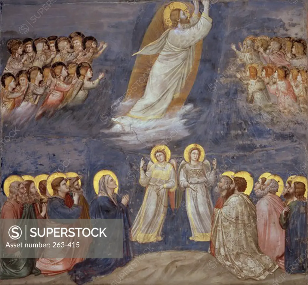 The Ascension c.1305-13 Giotto (ca.1266-1337 Italian) Fresco Capella Scrovegni, Padua, Italy