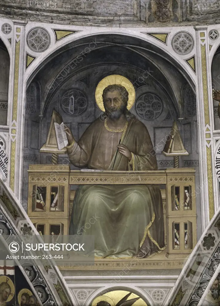 SAINT MARK FRESCO Menabuoi, Giusto di Giovanni d d1393 Italian Baptistry of the Cathedral, Padua 