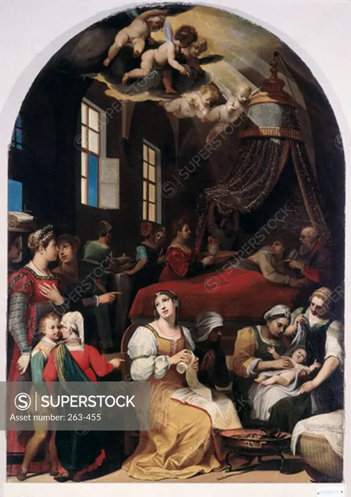 Nativity Of The Virgin  Mascagni, Donato(1579-1636 Italian) Pinacoteca, Volterra, Italy 