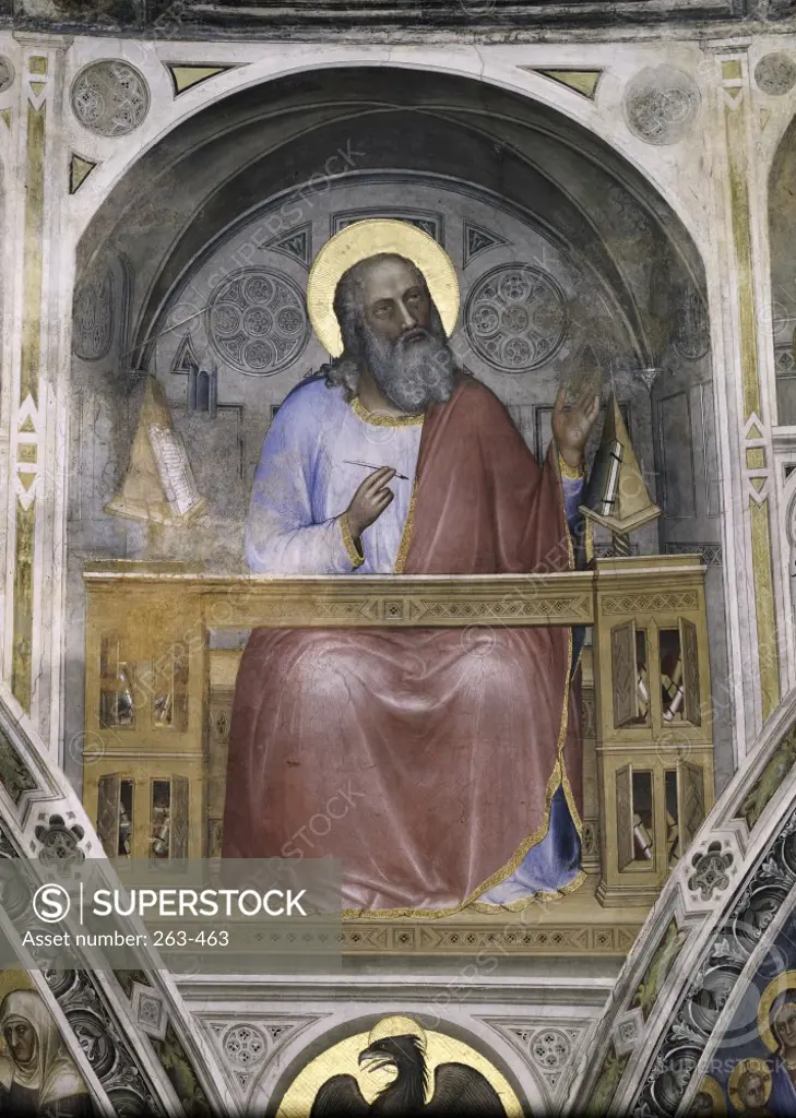 SAINT JOHN FRESCO Menabuoi, Giusto di Giovanni d d1393 Italian Baptistry of the Cathedral, Padua 