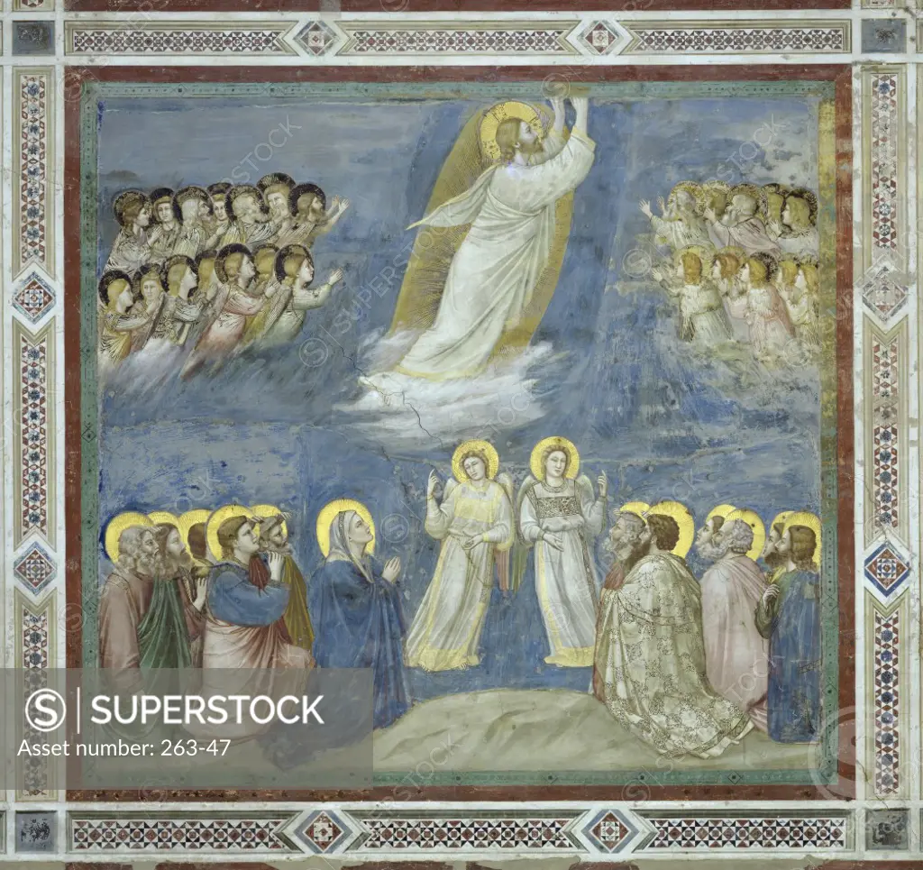 The Ascension  Giotto di Bondone (c. 1266-1337/ Florentine) Fresco   Arena Chapel, Cappella degli Scrovegni, Padua 