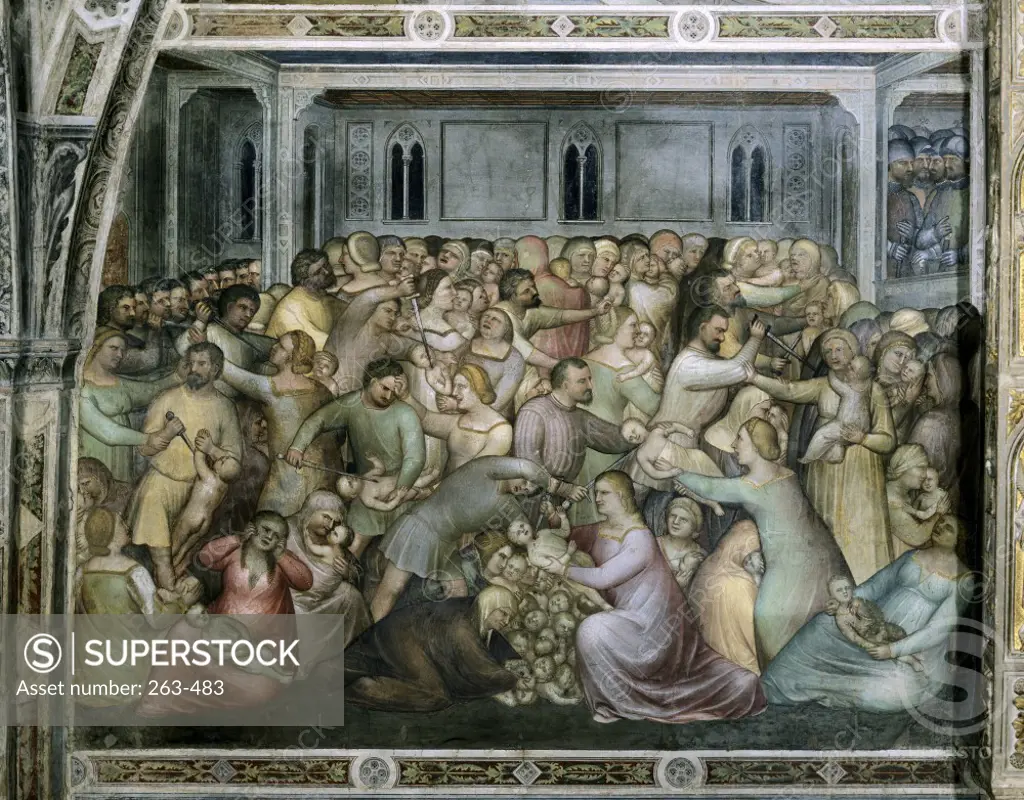 The Slaughter of the Innocents  Giusto di Giovanni Menabuoi (op. 1363-1393 /Italian)  Fresco  Baptistry of the Cathedral, Padua 