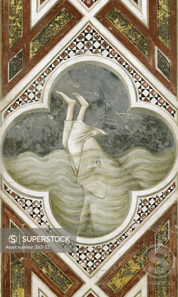 Jonah and the Whale  Giotto di Bondone (c. 1266-1337/ Florentine)  Fresco  Arena Chapel, Cappella degli Scrovegni, Padua 