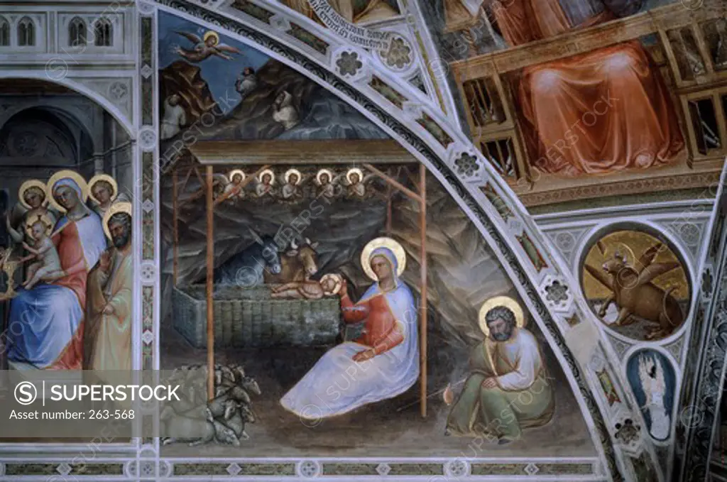 Jesus's Birth from: Stories of Christ Giusto di Giovanni de Menabuoi  (d. ca.1393 Italian) Baptistery of the Cathedral, Padua