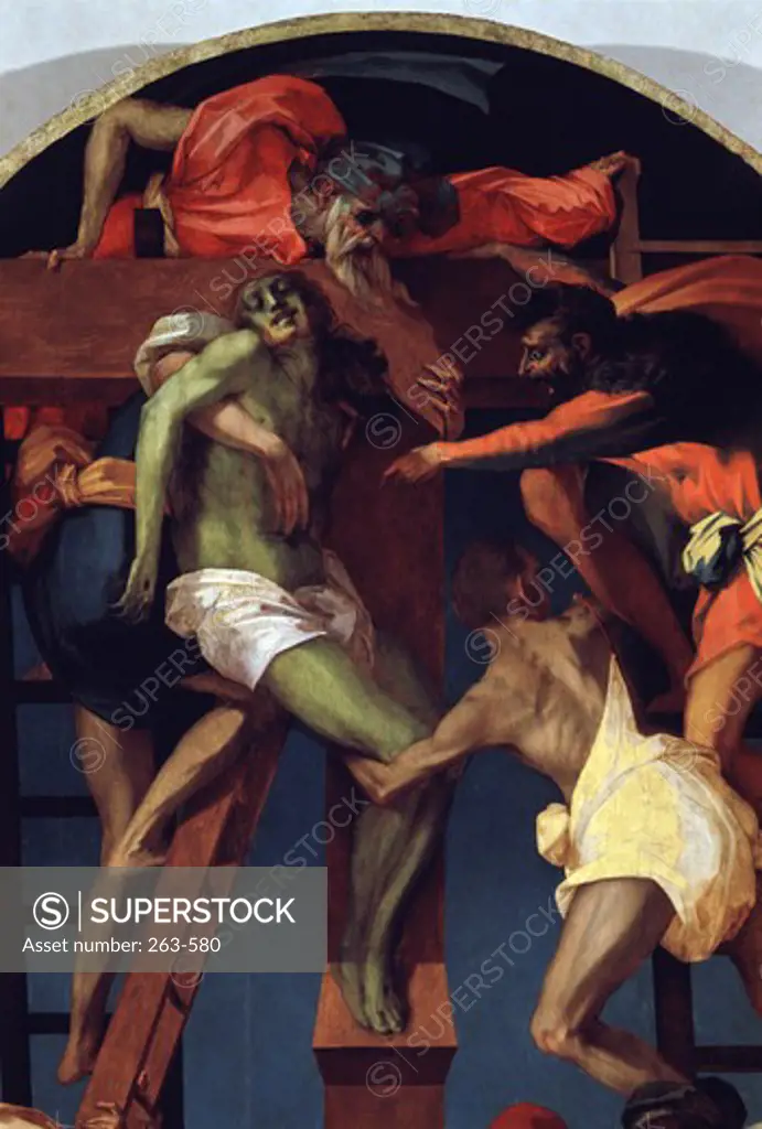 Descent from The Cross (Detail) Rosso Fiorentino (1494-1540 Italian) Pinacoteca, Volterra 