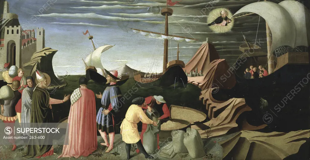 Predella Triptych, The Story of Saint Luke  Fra Angelico (ca. 1400-1455/Italian)  Tempera on Board  Pinacoteca Nazionale, Pergia 
