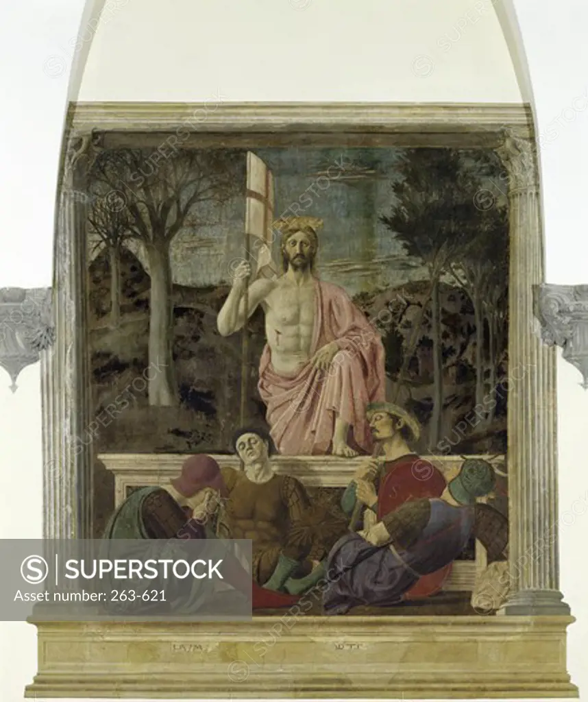Resurrection of Christ 1463-65 Piero della Francesca (ca.1420-1492 Italian) Fresco Civic Musuem, Sansepolcro, Italy 
