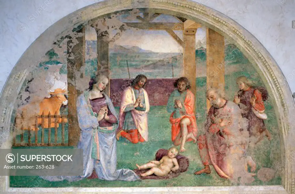 Adoration of the Shepherds Pietro Perugino(ca.1450-1523 Italian) Pinacoteca National, Perugia, Italy 