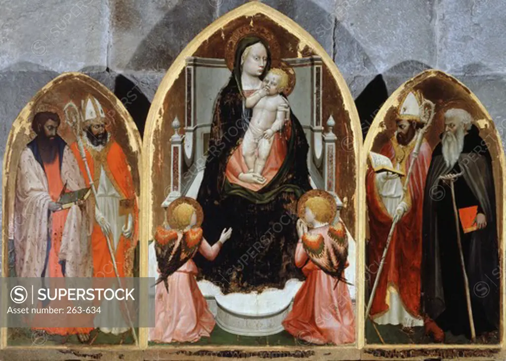Triptych Masaccio (1401-1428 Italian) Tempera On Board San Pietro a Cascia, Reggello, Florence, Italy