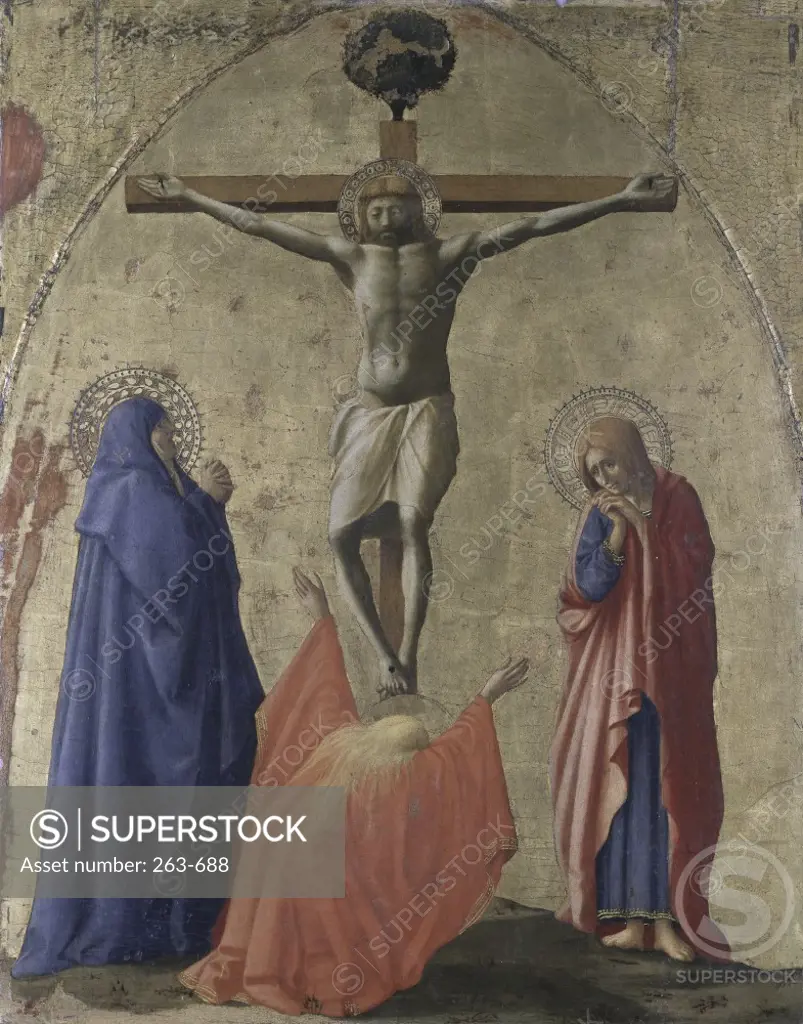 Crucifixion  Masaccio (1401-1428 /Florentine)  Capodimonte Gallery, Naples 