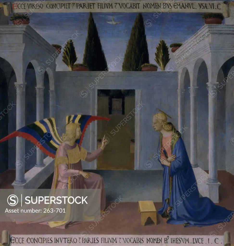 The Story of the Life of Christ, The Annunciation Fra Angelico (ca.1395-1455 Italian) Museo di San Marco, Florence, Italy