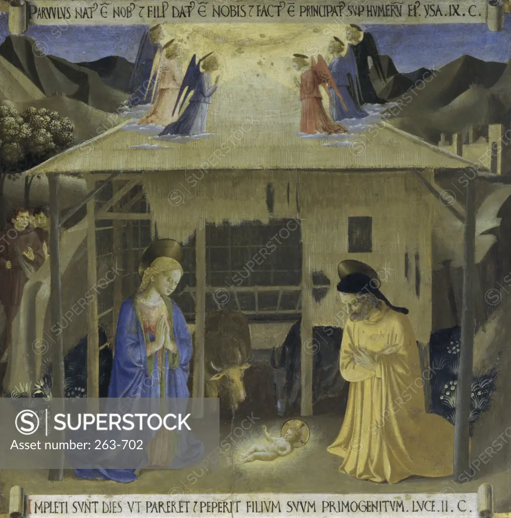 The Story of the Life of Christ Detail: Nativity Fra Angelico ca.( 1400-1455/Italian)  Museo di San Marco, Florence 