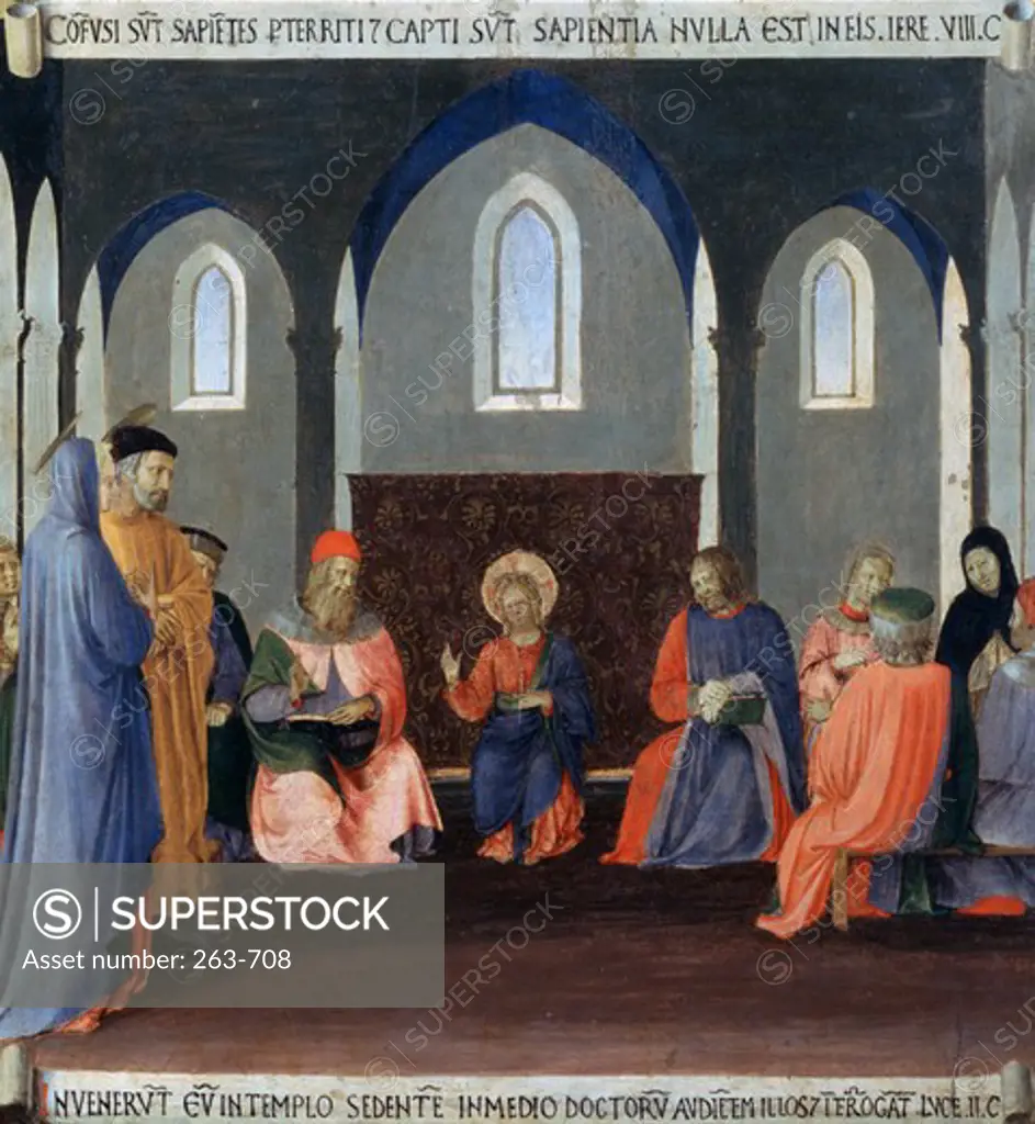 The Story of the Life of Christ Dispute with the Doctors Fra Angelico (1387-1455 Italian) Museo di San Marco, Florence, Italy 