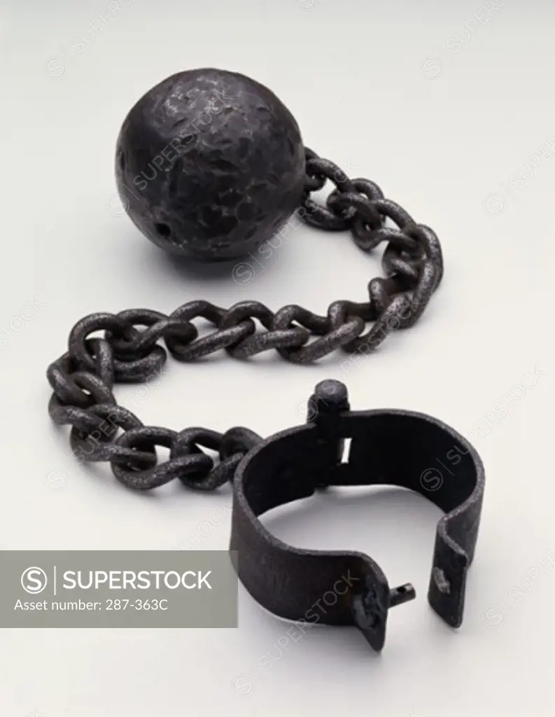 Close-up of a ball and chain