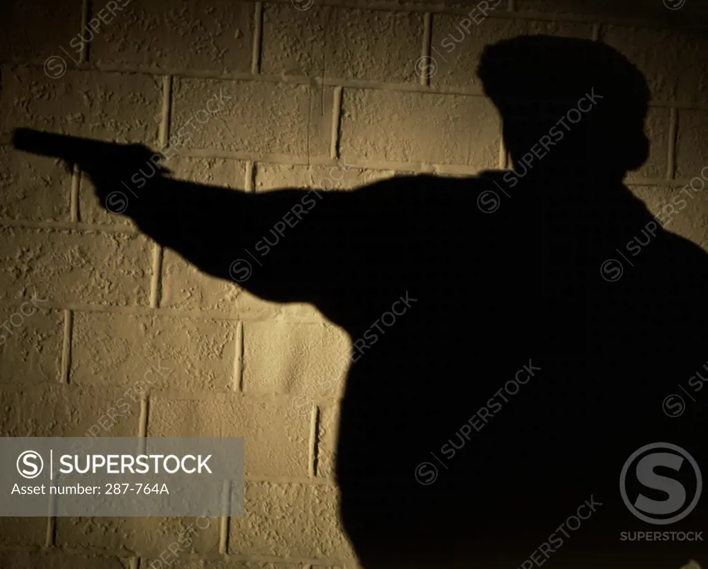 Shadow of a man on a wall