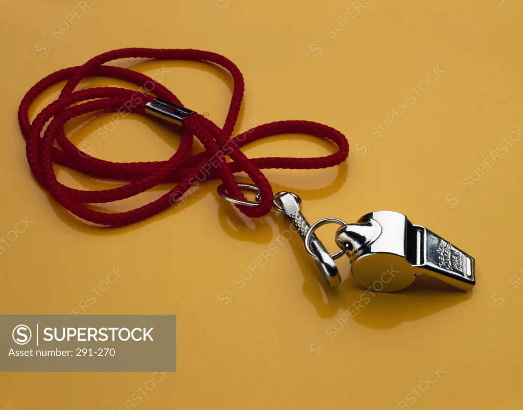 Close-up of a whistle