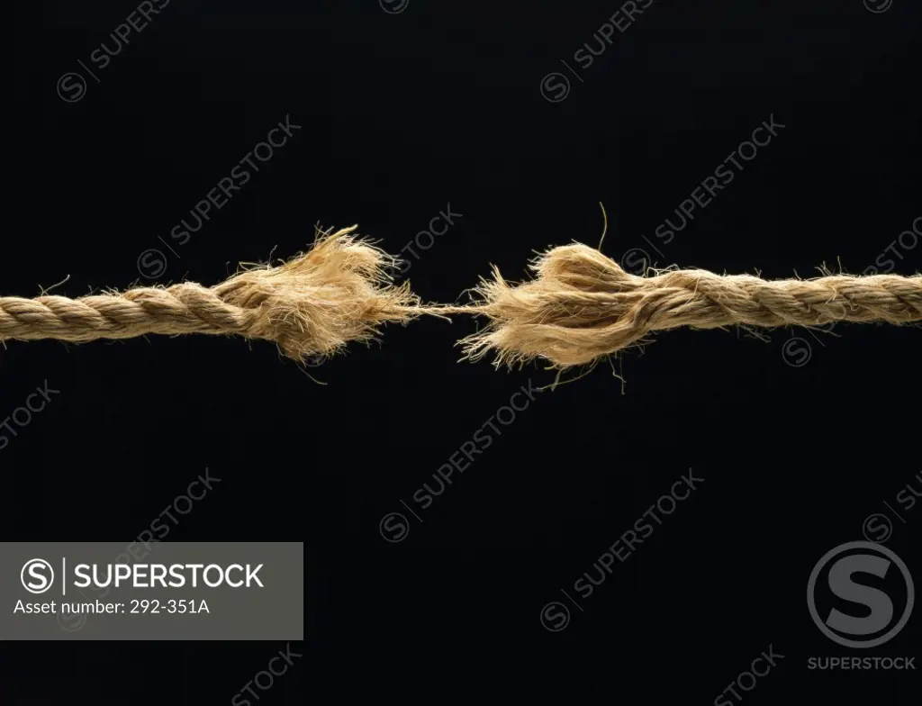 Close-up of a breaking rope