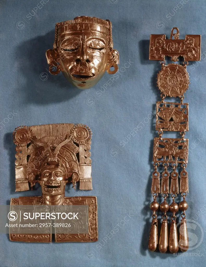 Mixtec Gold Pendants (Monte Alban, Oaxaca, Mexico) Pre-Columbian