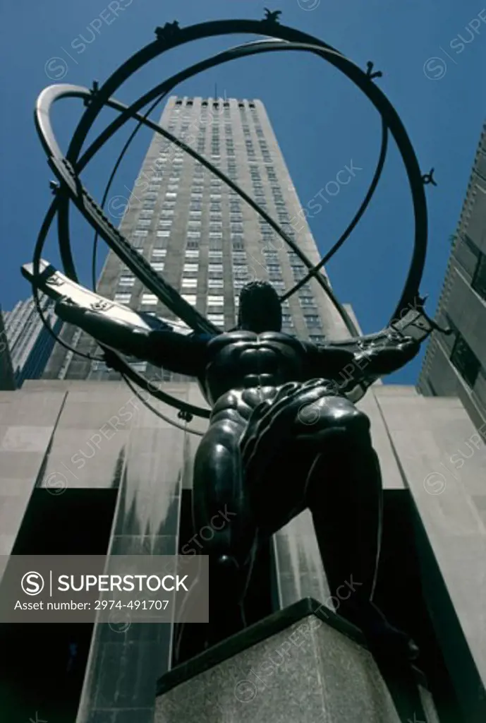 Atlas Statue Rockefeller Center New York City USA
