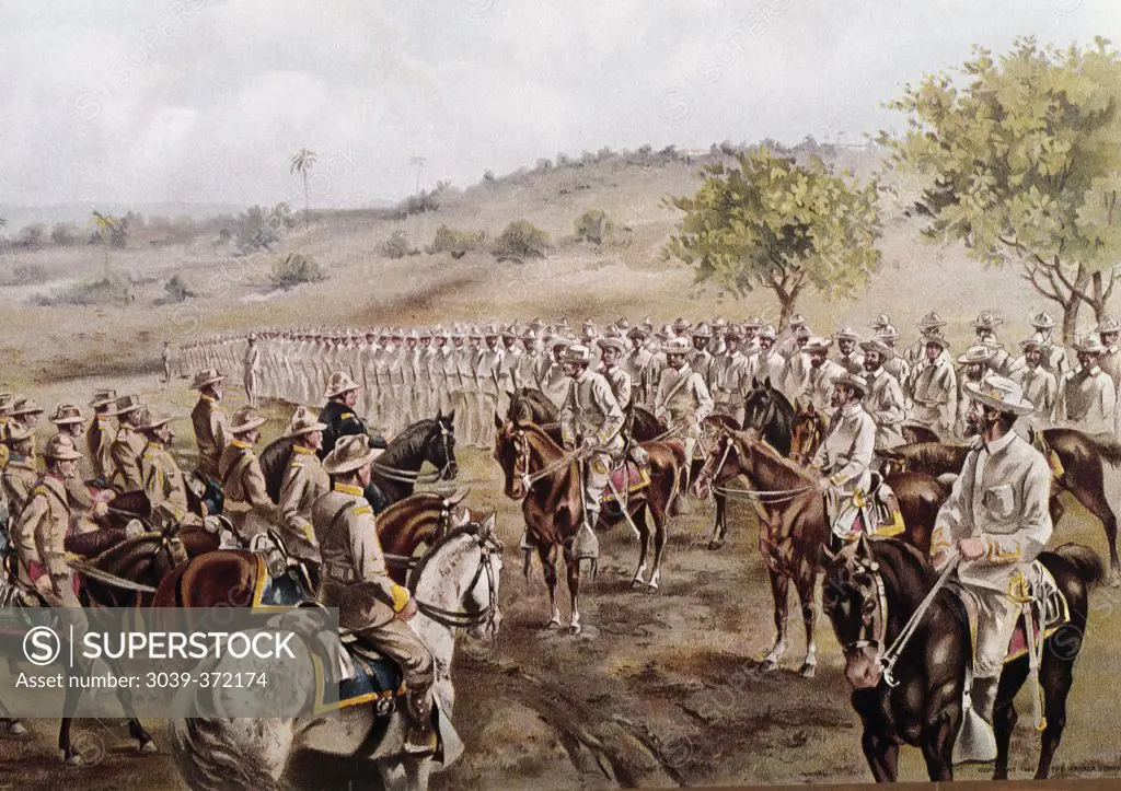 General Toral Surrendering Santiago to General Shafter  1899 Artist Unknown