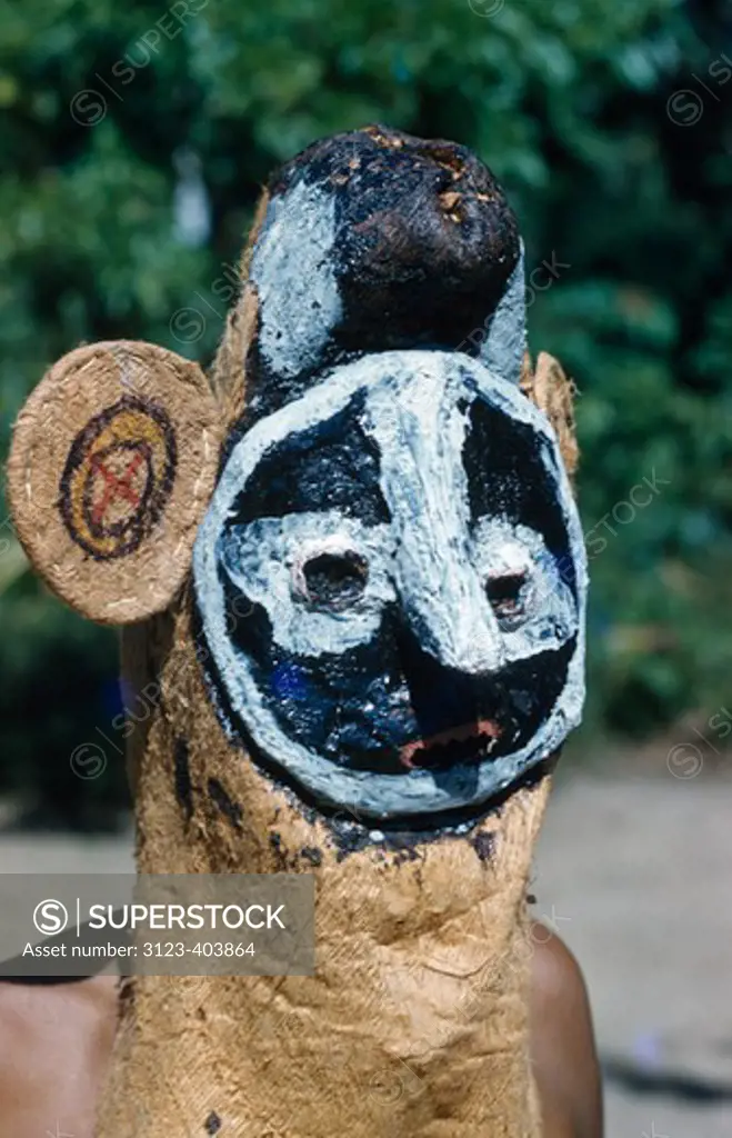 Tukuna Mask Amazon River Region Primitive Art 
