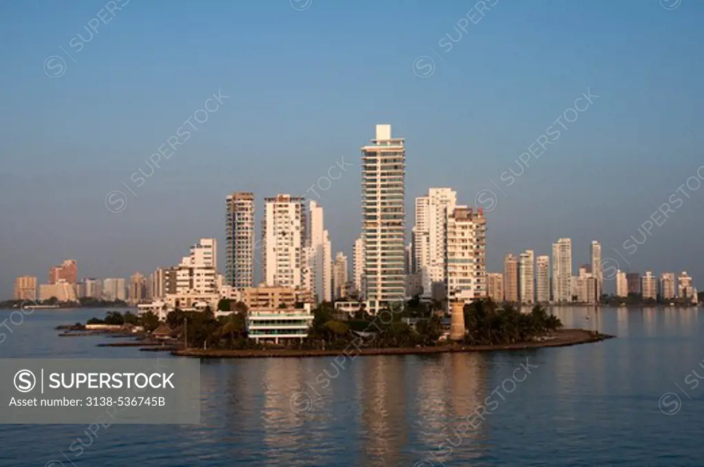 Buildings at the waterfront, Bocagrande, Cartagena, Bolivar, Colombia