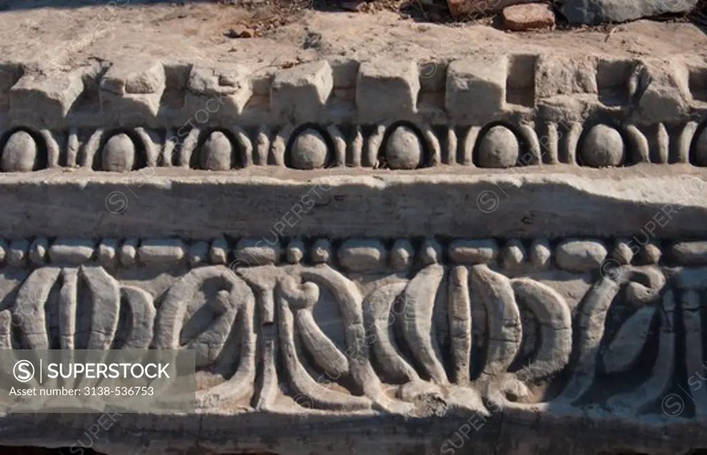 Details of a carving on a stone, Ephesus, Turkey