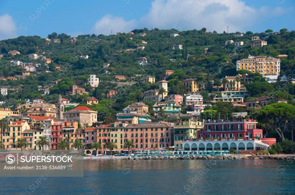 Buildings at the waterfront, Santa Margherita Ligure, Genoa Province, Liguria, Italy