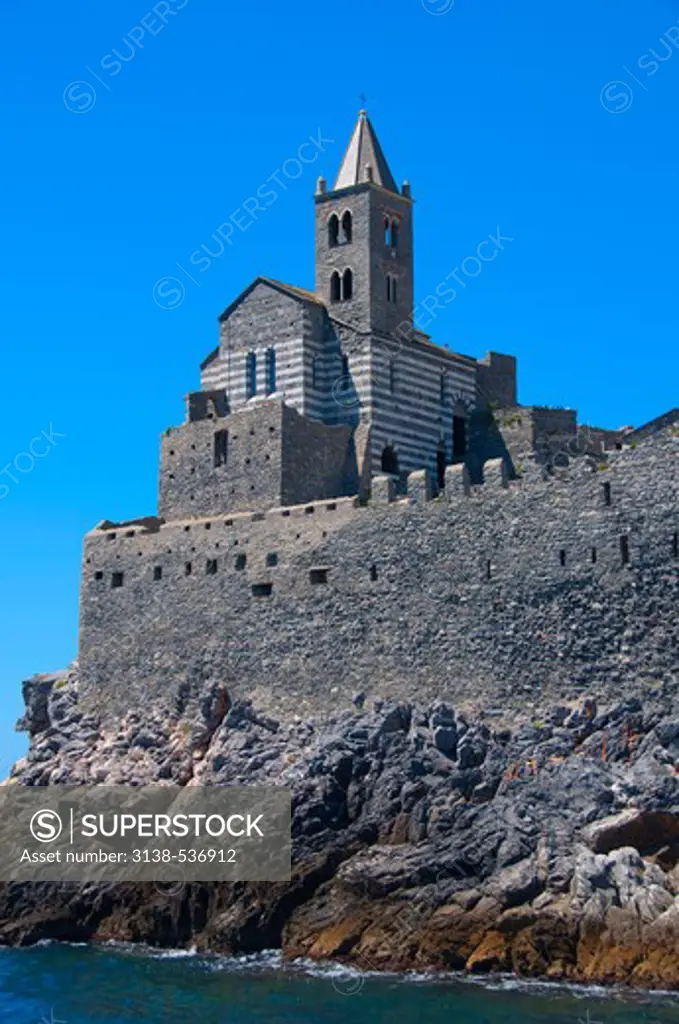 Low angle view of a church, Church of San Pietro, Portovenere, La Spezia Province, Liguria, Italy