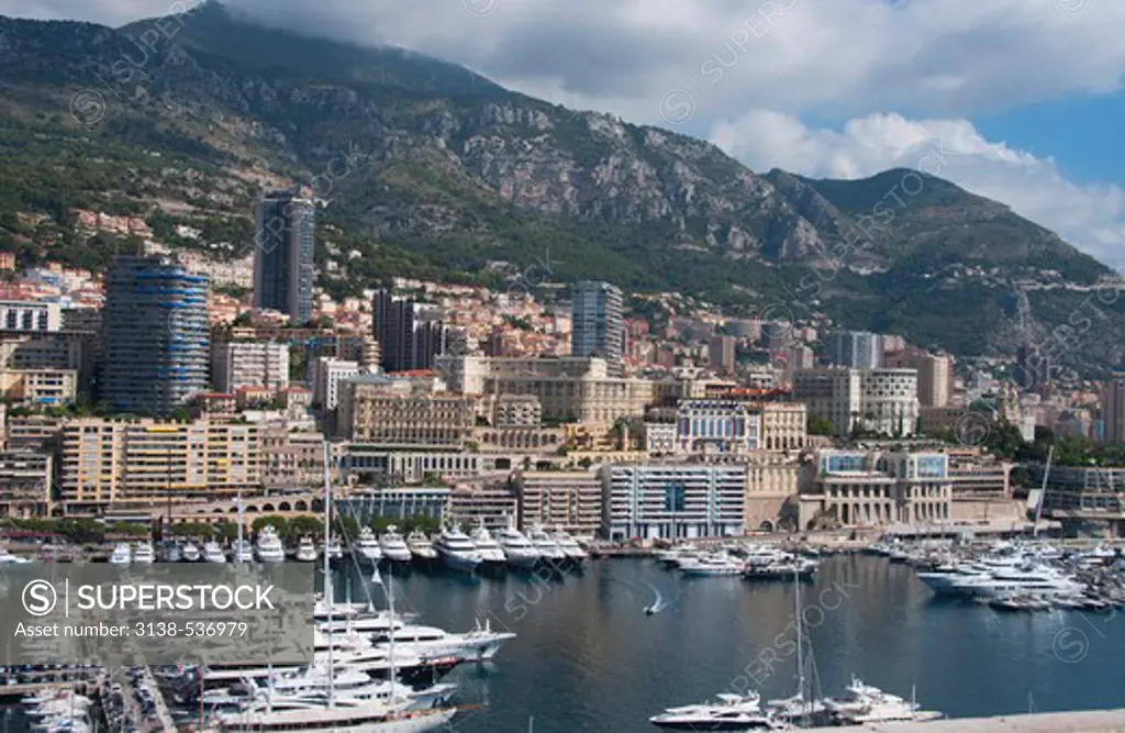 Boats at a harbor, Monte Carlo, Monaco