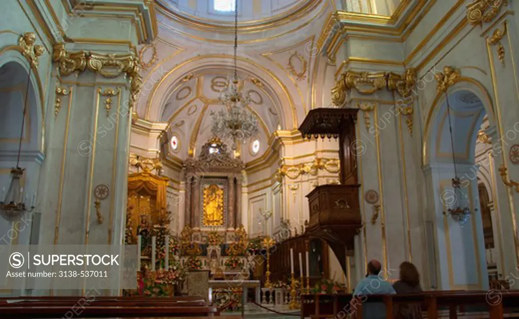 Interiors of a church, Church Of Santa Maria Assunta, Positano, Amalfi Coast, Campania, Italy