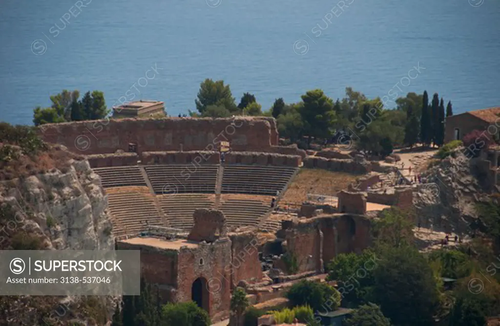 Ruins of an ancient Greek-Roman Theatre, Catania, Sicily, Italy