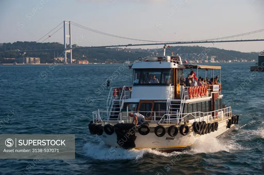 Ferry in the sea, Bosphorus, Istanbul, Turkey