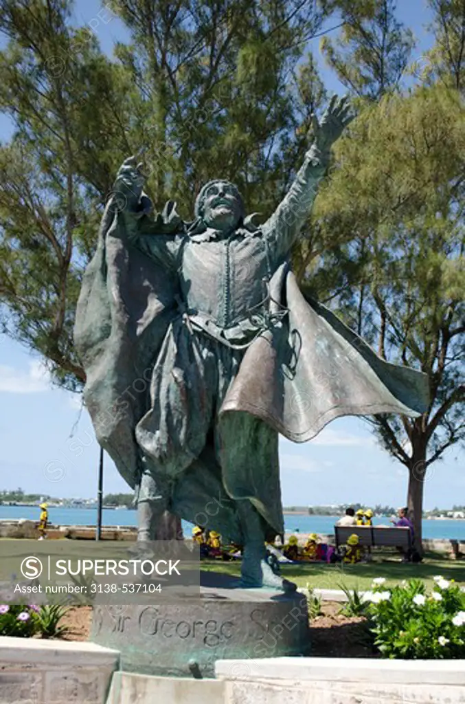 Bermuda, St.George, Statue of Sir George Somers