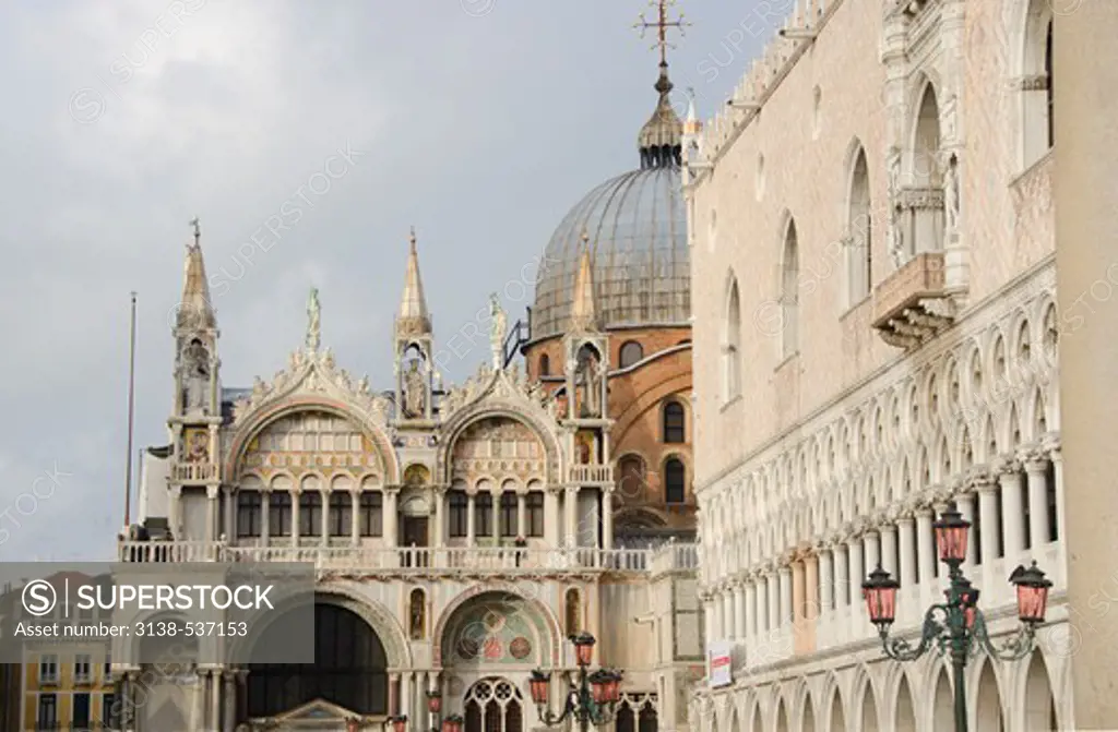 Doges Palace and St. Mark's Cathedral, St. Mark's Square, Venice, Veneto, Italy