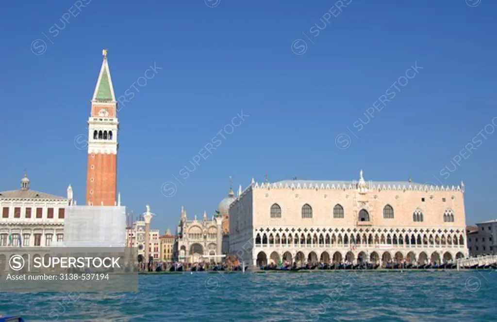 Bell tower Doges Palace, St. Mark's Square, Venice, Veneto, Italy