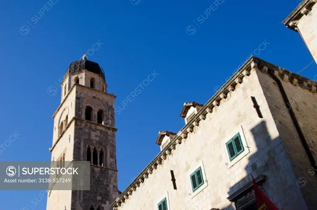 Bell tower of Franciscan Monastery, Dubrovnik, Dalmatia, Croatia