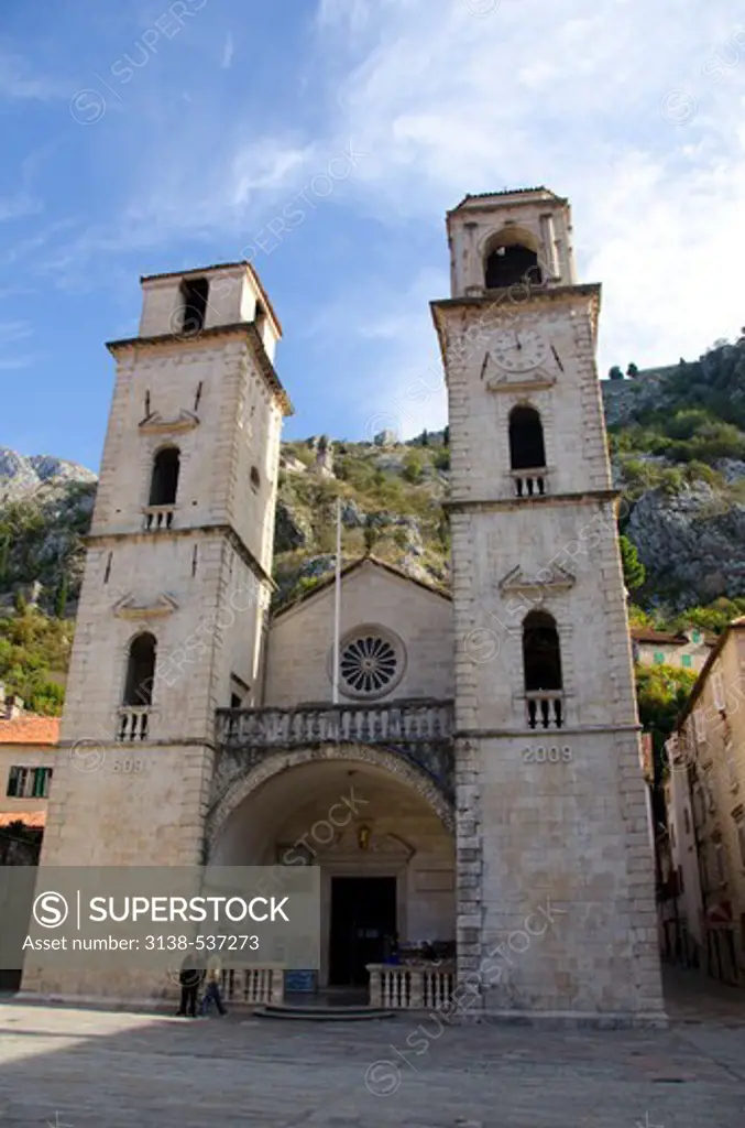 Facade of a cathedral, Cathedral of Saint Tryphon, Kotor, Montenegro