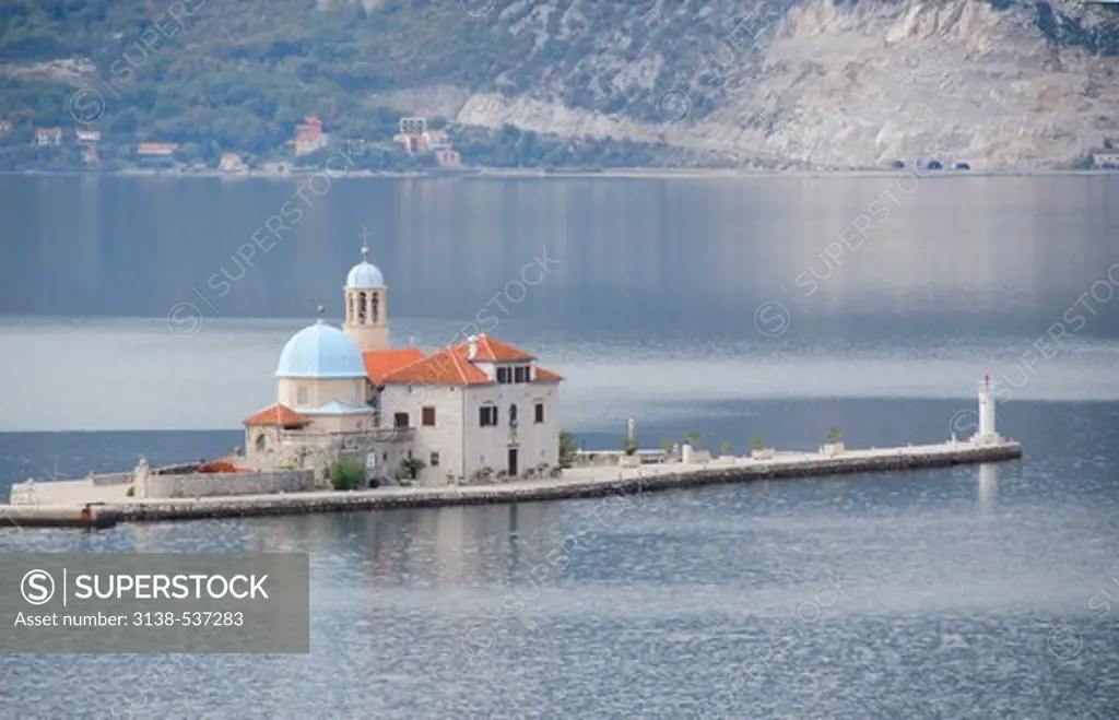 Church on an island, Our Lady of the Rocks, Kotor Bay, Montenegro
