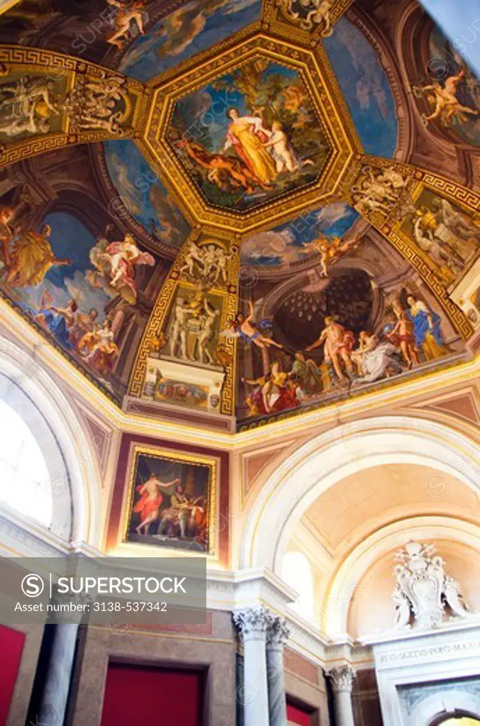 Fresco details on the ceiling of Vatican Museum, Vatican City