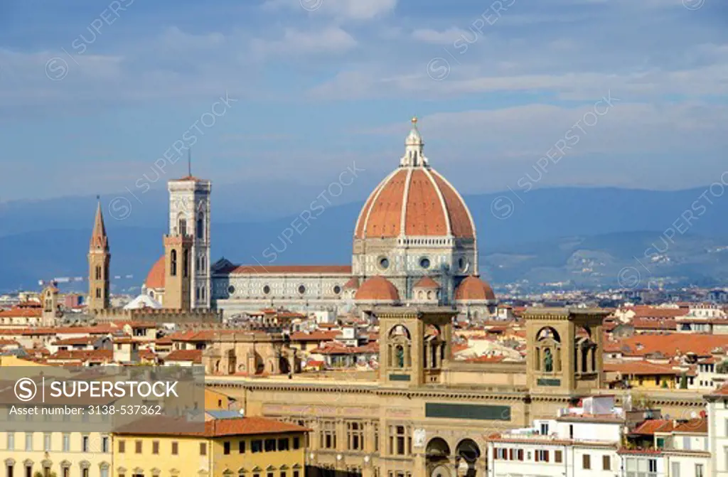 Cityscape, Duomo Santa Maria Del Fiore, Piazzale Michelangelo, Florence, Tuscany, Italy