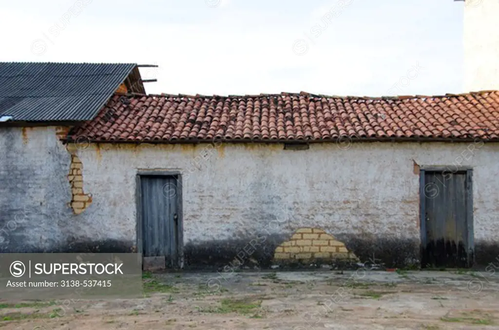 Old farmhouse in a town, Vale Do Capao, Bahia, Brazil