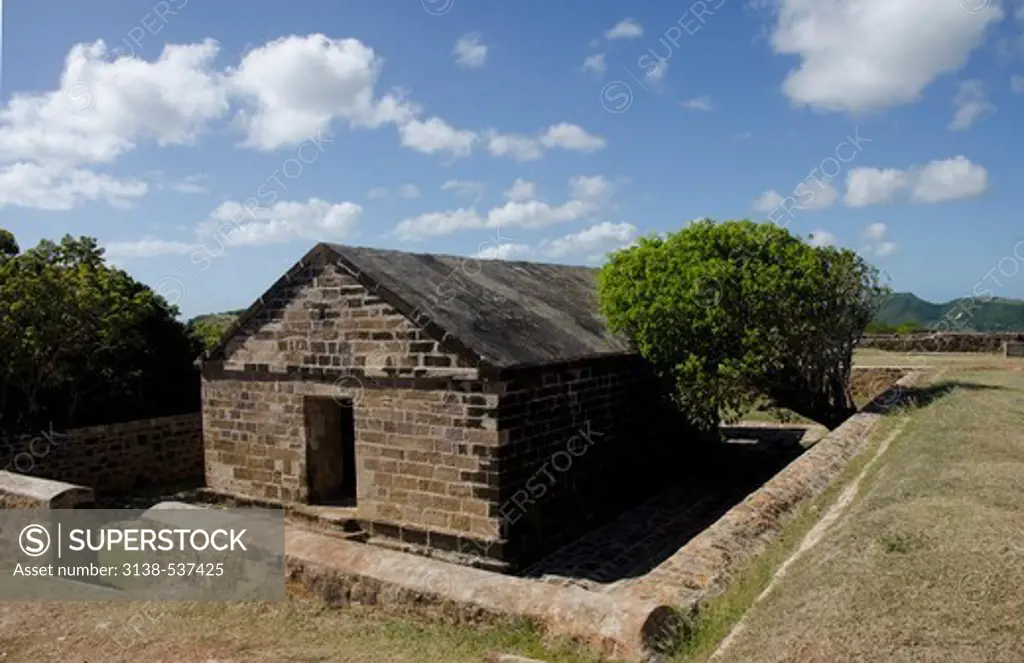 Abandoned house at a military site, Antigua, Antigua and Barbuda