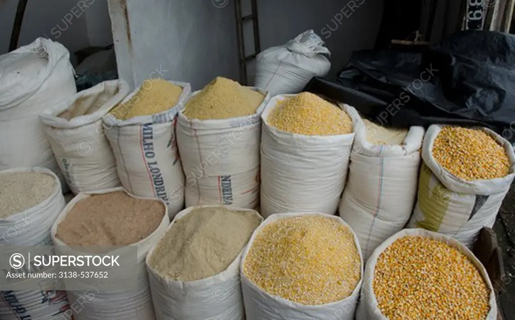 Grain at a market for sale, Santarem, Para, Brazil