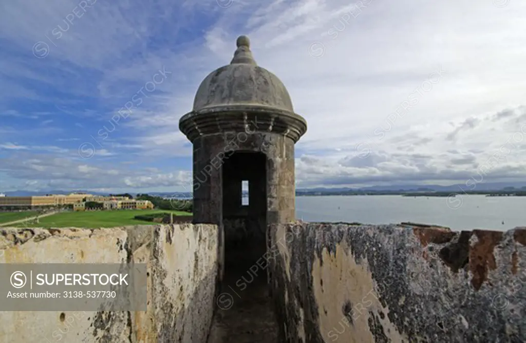 Sentry box at a castle, Morro Castle, San Juan, Puerto Rico